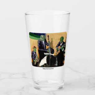 Verre Imaginaire Jazz Blues Musiciens Musique Art Glass 