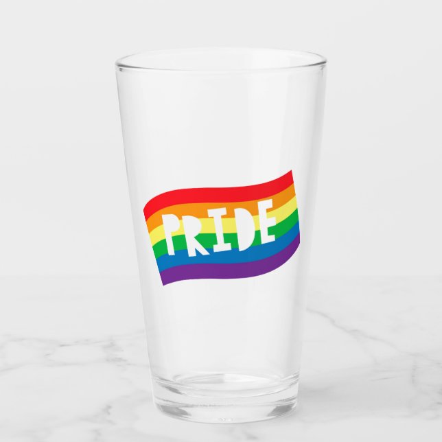 Verre Indicateur Rainbow de Pride (Devant)