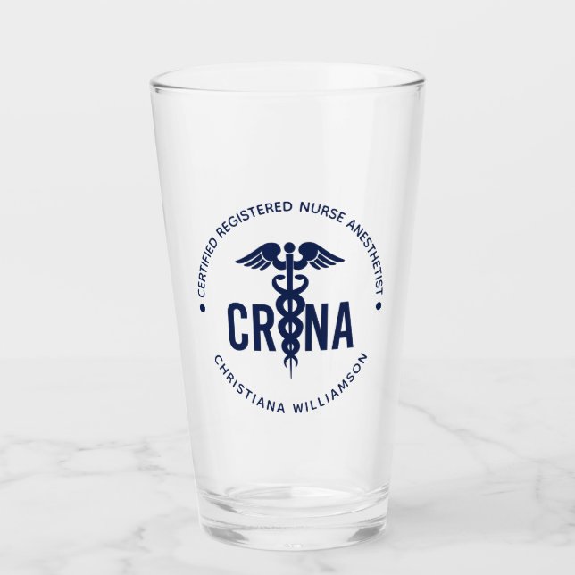 Verre Infirmière anesthésiste certifiée CRNA personnalis (Devant)