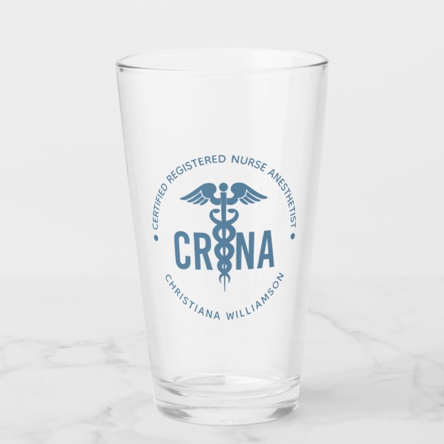Verre Infirmière anesthésiste certifiée CRNA personnalis (Devant)