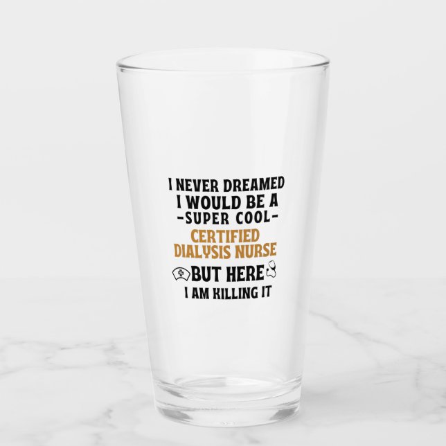 VERRE INFIRMIÈRE DE DIALYSE CERTIFIÉE (Devant)