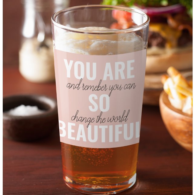 Verre Inspiration Vous Êtes Si Belle Citation Positive (Créateur téléchargé)