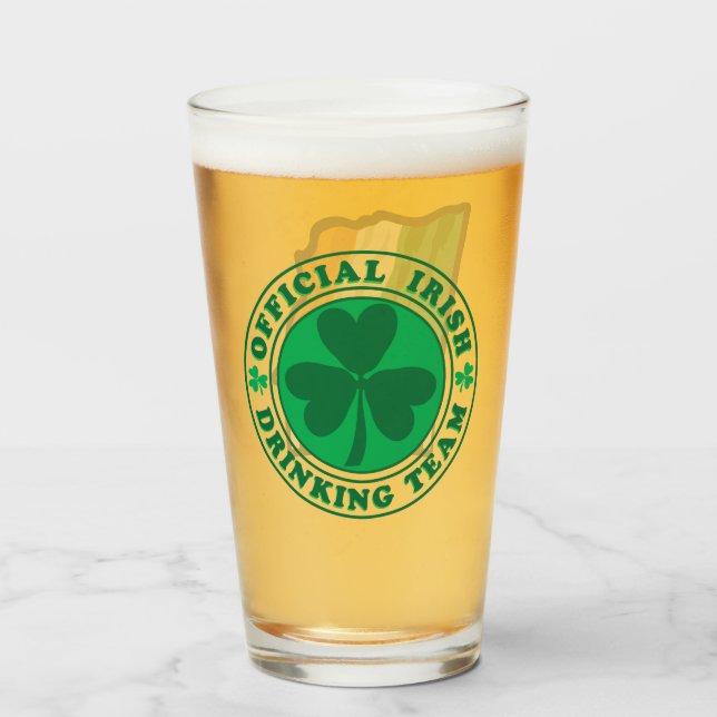 Verre Irish Drick Team - Fier d'être irlandais (Devant (rempli))