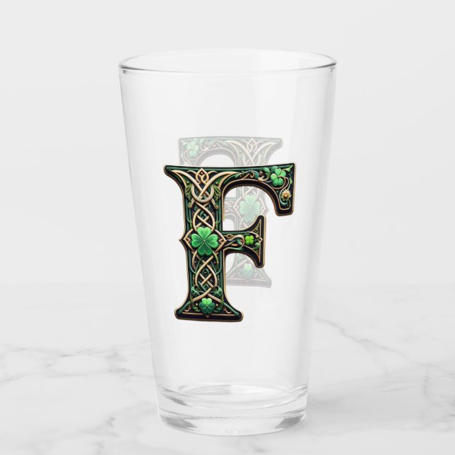 Verre Irish F Monogram Pint Glass (Devant)