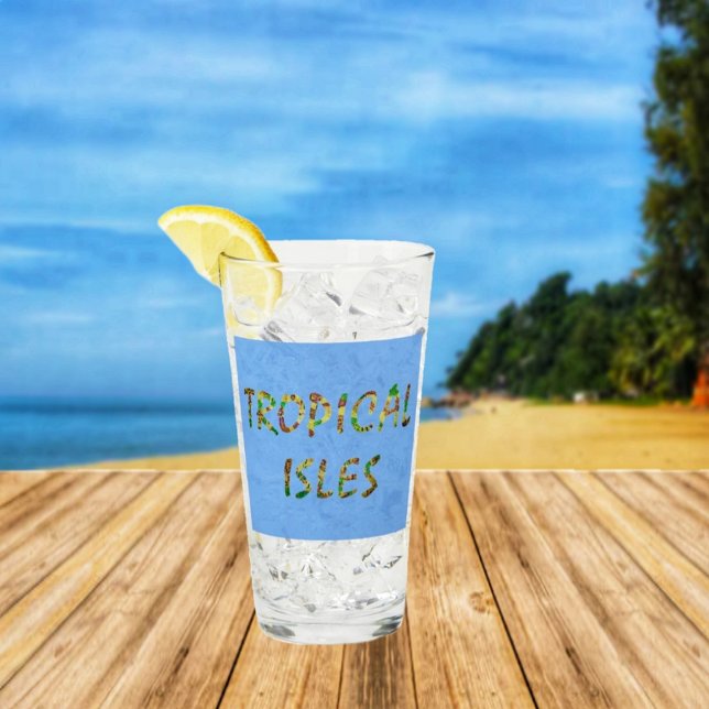 Verre Isles-Brwn Tropical (It's easy to envision clear, blue skies, in the Tropics, while sipping from these glasses!)