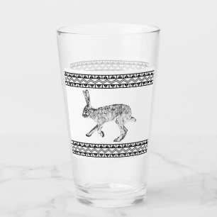 Verre Jacklapin Sud-Ouest noir et blanc Géométrique