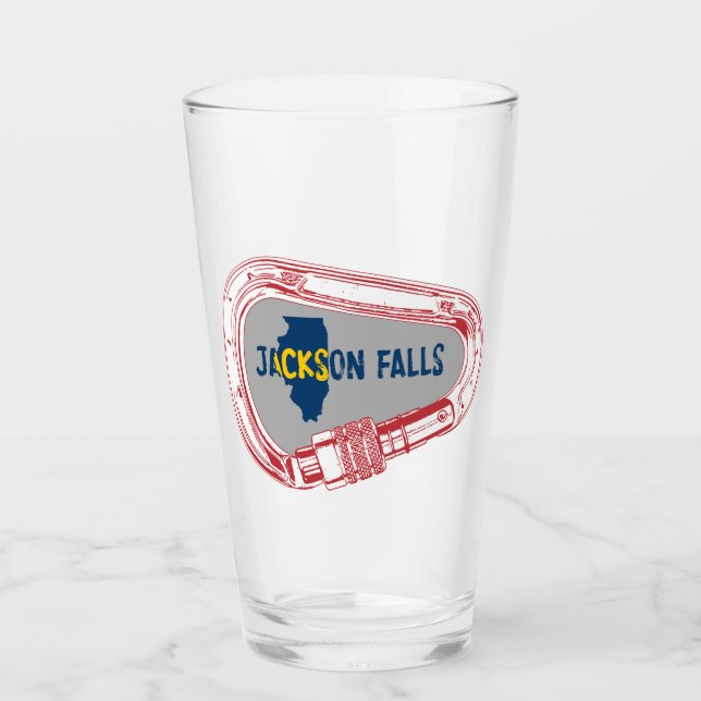 Verre Jackson Falls Illinois Rock Escalade Carabiner (Devant)