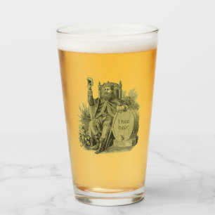 Verre J'ai la bière ancienne mode et l'art