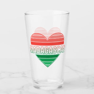 Verre J'aime Madagascar, coeur malgache