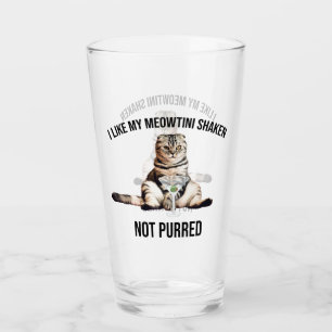 Verre J'Aime Mon Meowtini Shaken Pas Purée Martini Cat