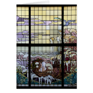 Verre Jardin Art Nouveau Mer Scène