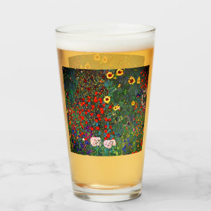 Verre Jardin aux fleurs Gustav Klimt