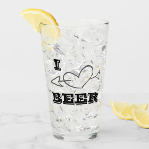 Verre Je Coeur Bières Coeur Et Flèche