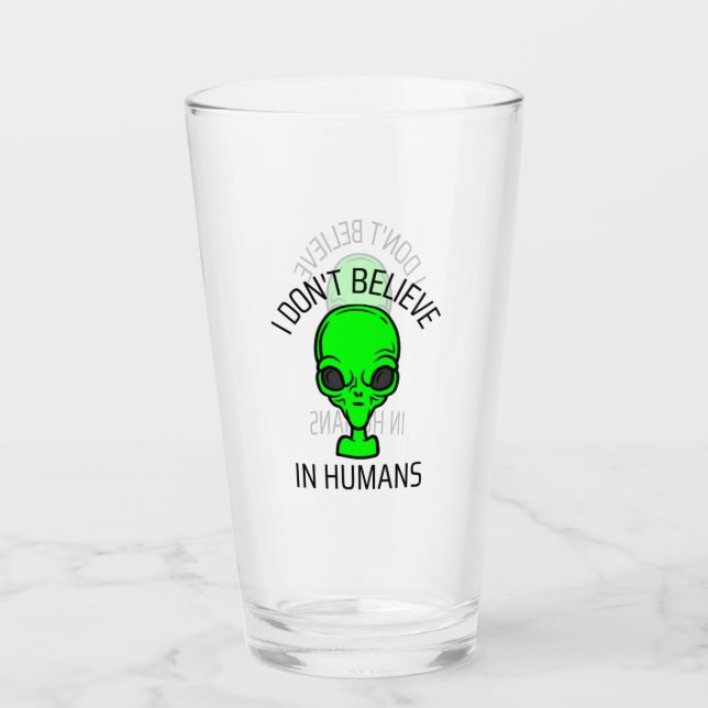 Verre Je ne crois pas aux humains  (Devant)