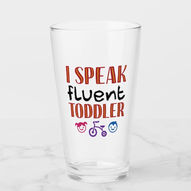 Verre Je Parle Enseignant De Garderie Fluent Toddler (Devant)