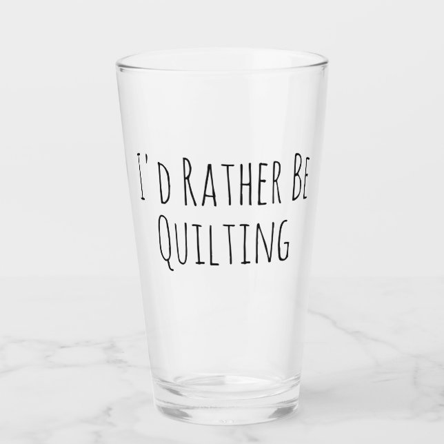 Verre Je préfère arrêter de coudre (Devant)