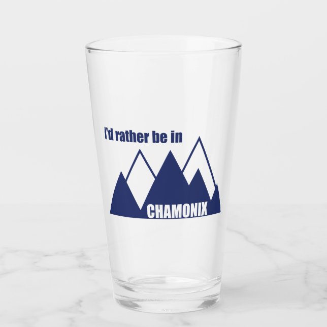 Verre Je préfère être à Chamonix France Mountain (Devant)