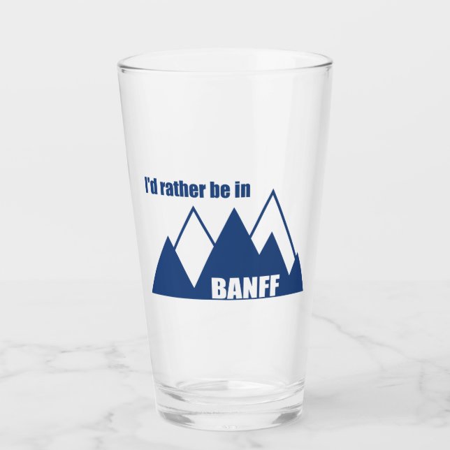 Verre Je préférerais être à Banff Canada Mountain (Devant)