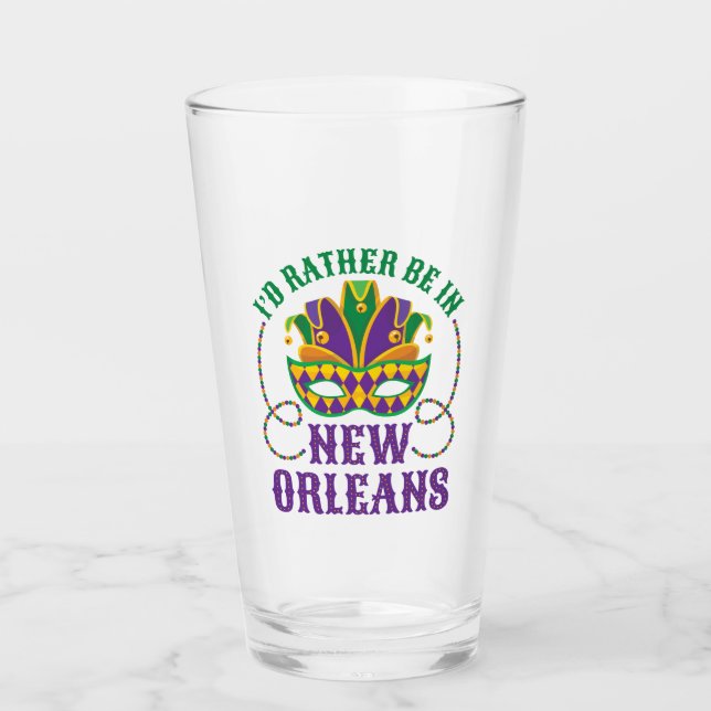 Verre Je préférerais être à la Nouvelle-Orléans (Devant)
