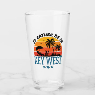 Verre Je préférerais être dans Key West Florida Keys
