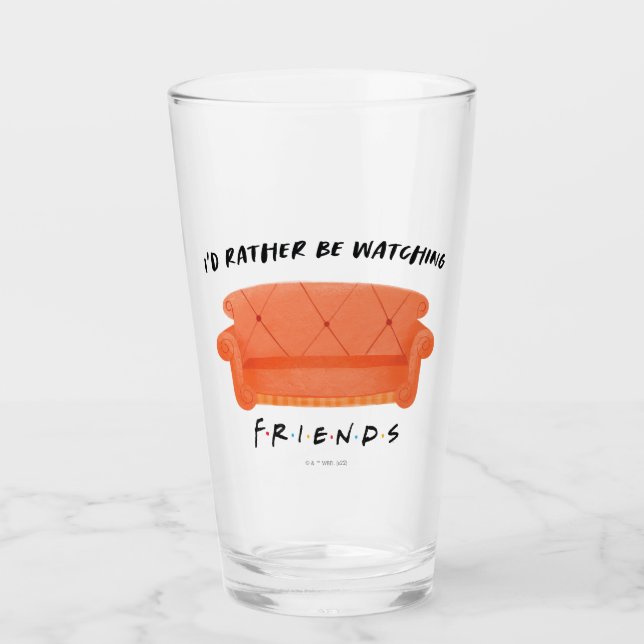 Verre Je préférerais regarder mes amis™ (Devant)