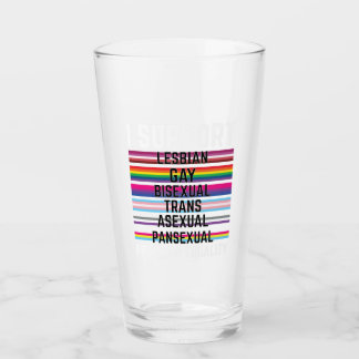 Verre Je soutiens Lesbienne Gay Bisexuel Trans Panne Ase