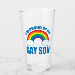 Verre Je suis fier de mon fils gai