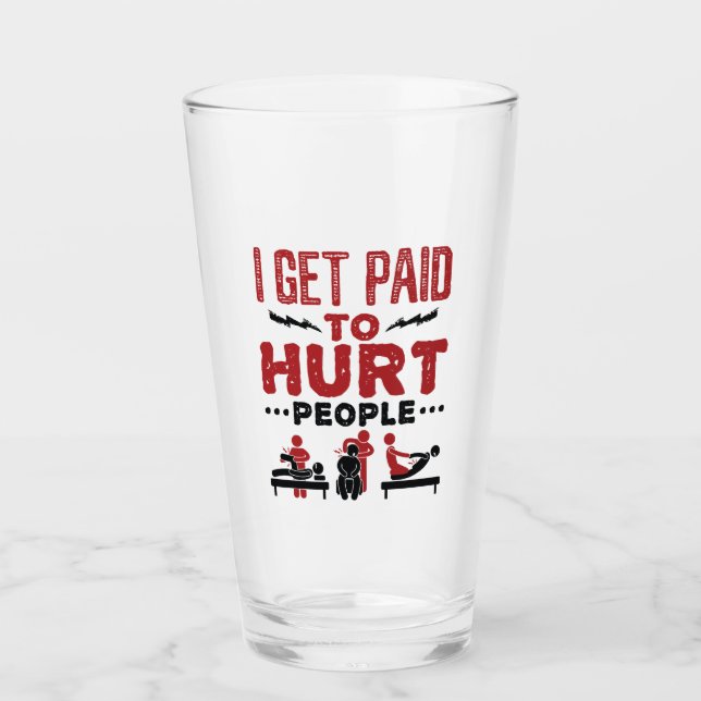 Verre Je suis payé pour faire du mal aux gens (Devant)