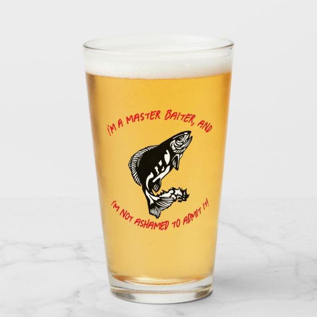 Verre Je suis un maître-arbitre... - Bière de Pêche (Devant (rempli))