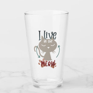 Verre Je vis dans le miaou