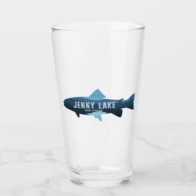 Verre Jenny Lake Grand Teton National Park Fish (Devant)