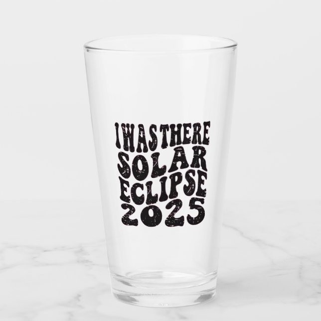 Verre J'Étais Là Solaire Eclipse 2025 Partial Eclipse (Devant)