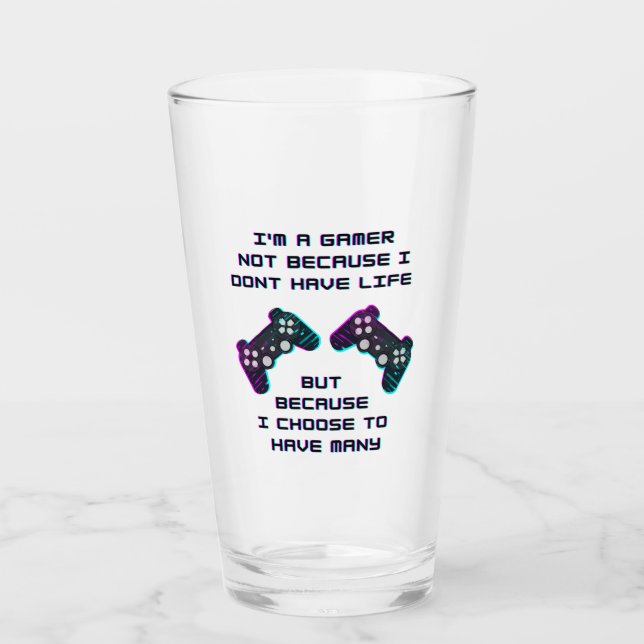 Verre Jeu cool Dire Jeux Vidéos Gamepad Gamer (Devant)