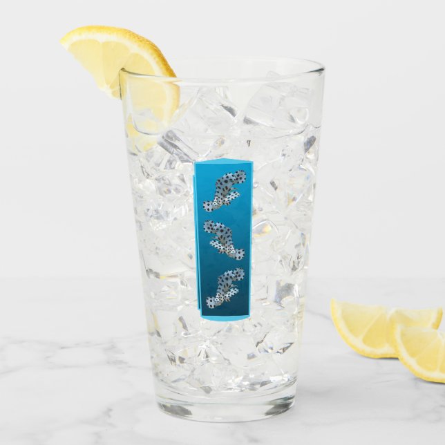 Verre Jeune groupe - arrière - plan bleu dégradé de conc (Devant glace)