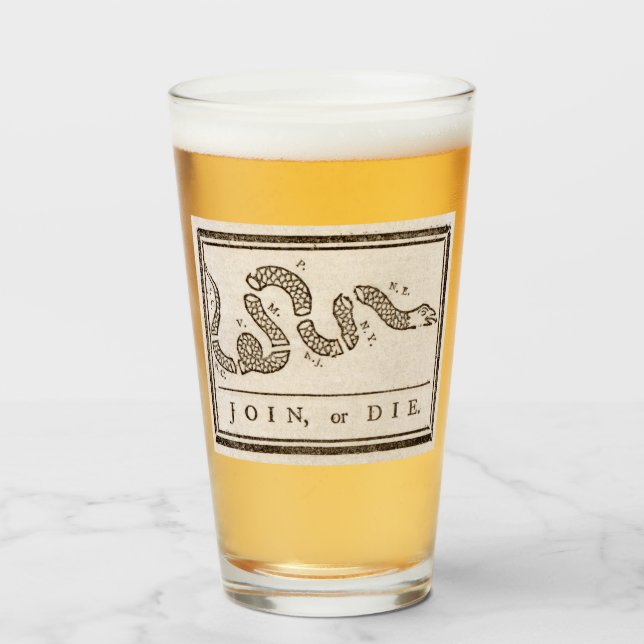 Verre Joignez ou mourez (Devant (rempli))