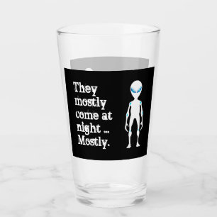 Verre Jolie citation alien blanche noire