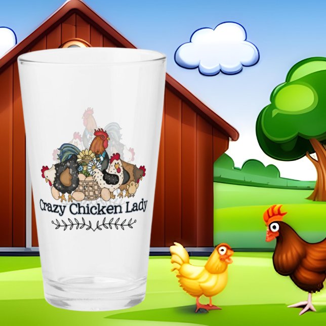 Verre jolie fille de poulet folle (Créateur téléchargé)