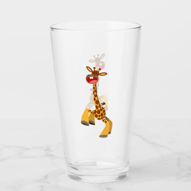Verre Jolie Giraffe Danseuse Cartoon (Devant)