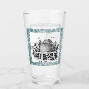 Verre Jolie ruche d'abeille Vintage et Damas