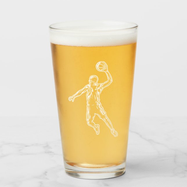 Verre Joueur de basket-ball Slam Dunk Light Design (Devant (rempli))