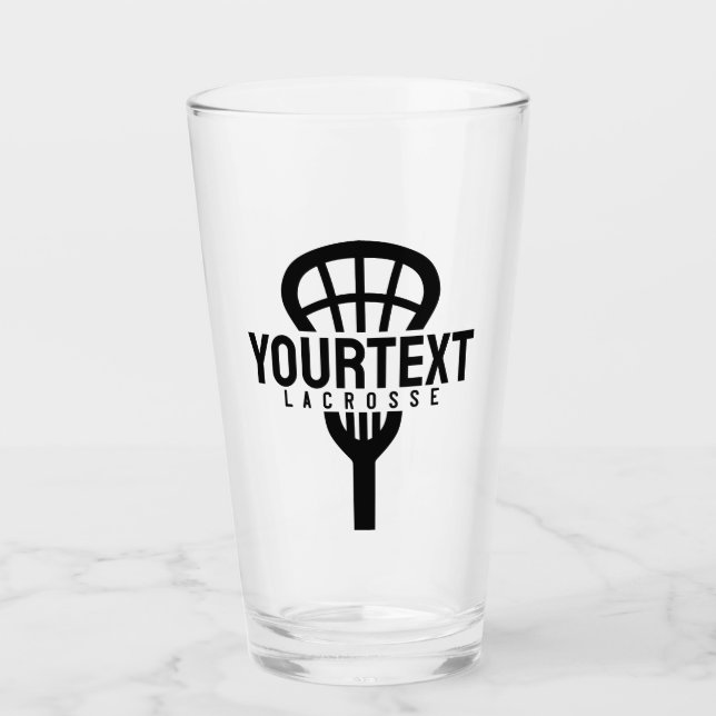 Verre Joueur de crosse TEXTE PERSONNALISÉ Team Mesh Spor (Devant)