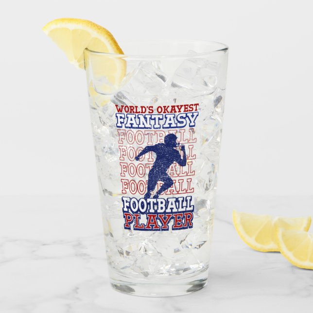 Verre Joueur de football Imaginaire américain le plus Ok (Devant glace)