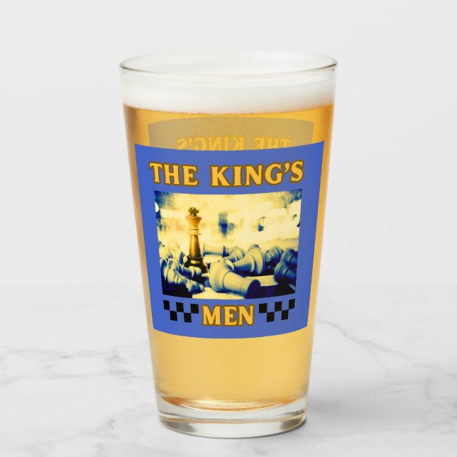 Verre Joueur d'échecs masculin du roi (Devant (rempli))