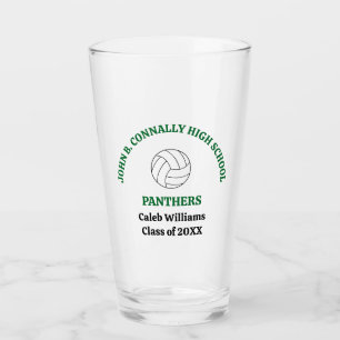 Verre Joueuse de volley-ball verte Équipe personnalisée