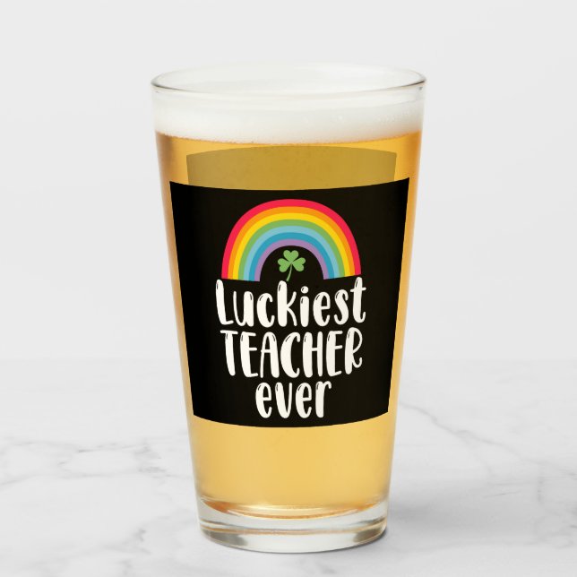 Verre Jour de la Saint Patrick-cadeau de l'école le plus (Devant (rempli))
