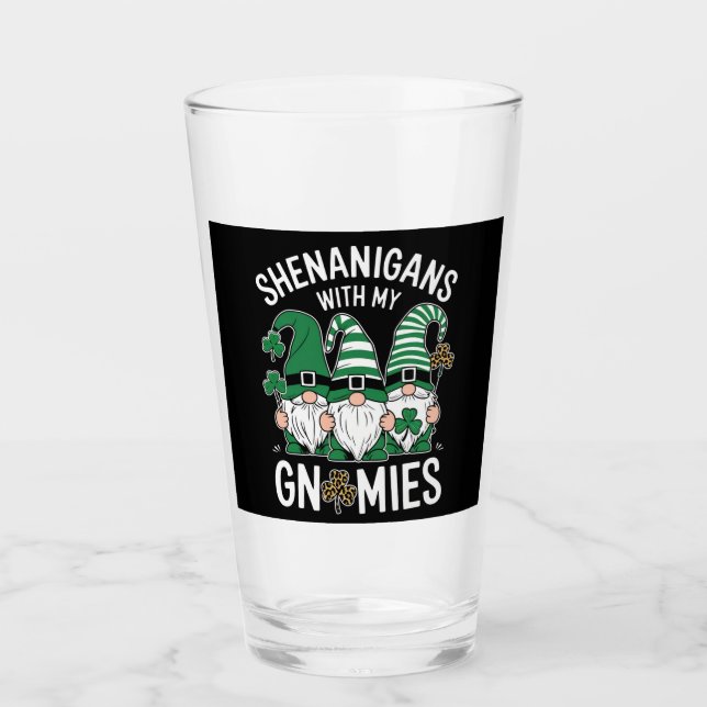 Verre Jour de la Saint Patrick Lucky Shamrock Leopard Gn (Devant)