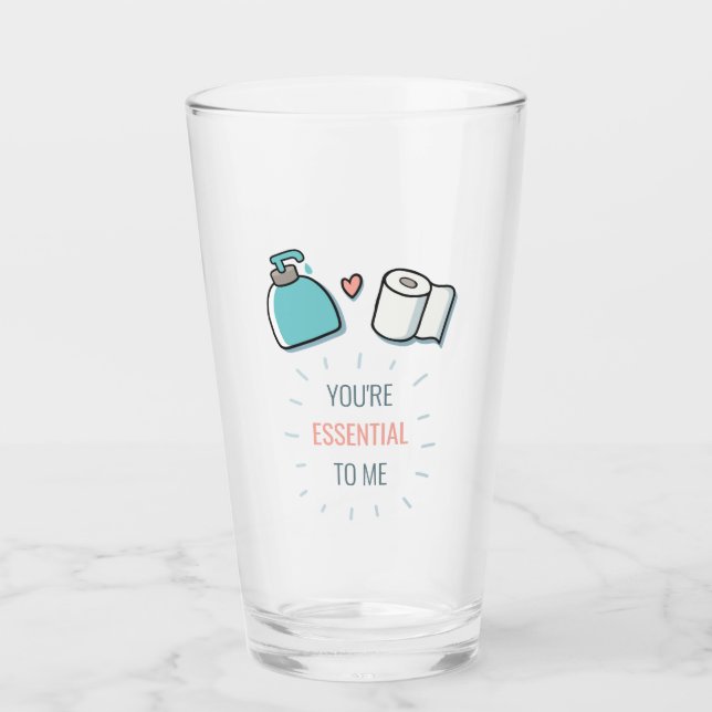 Verre Jour des Valentines amusante Tu es essentiel pour  (Devant)