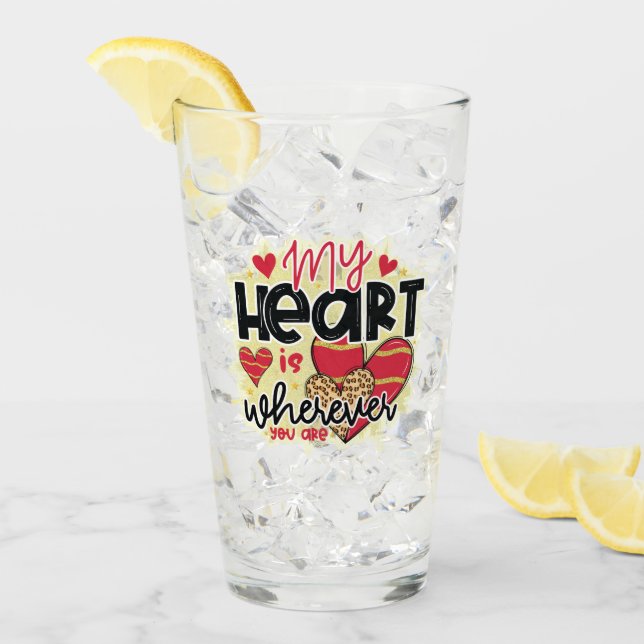Verre Jour des Valentines de Mon Coeur tendance (Devant glace)