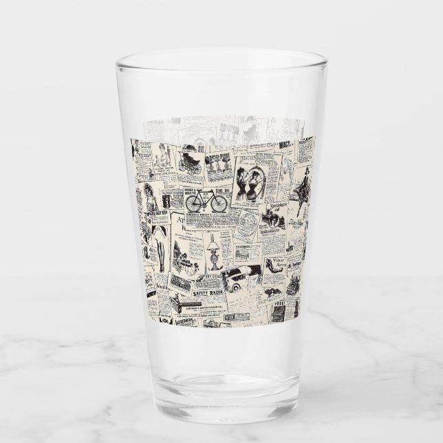 Verre Journal vintage (Devant)