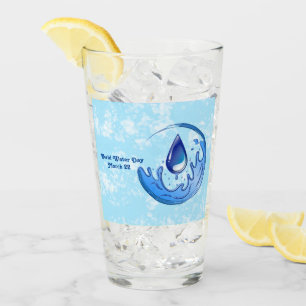 Verre Journée mondiale de l'eau Économisez de l'eau Écon